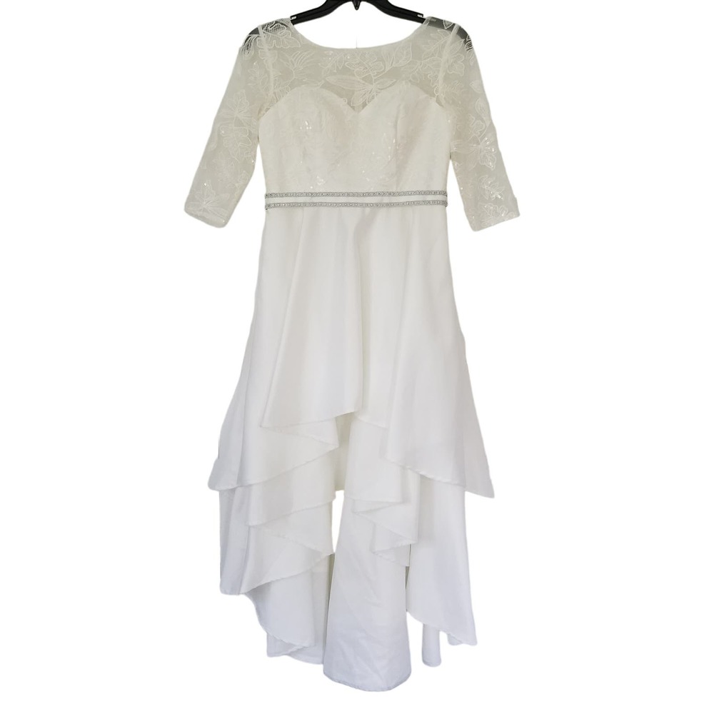 Elegant White Lace Women's Dress